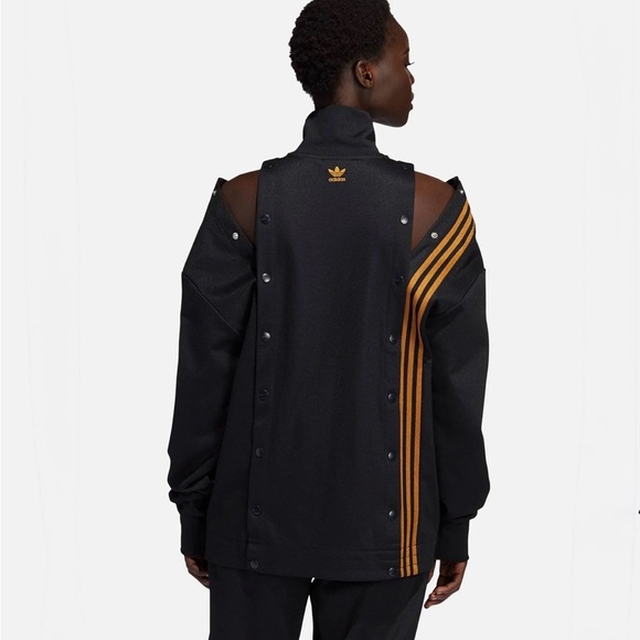 Adidas x Ivy Park IVP 4ALL Track Jacket Black Mesa Gold 3 Stripe 2XS NWT - Picture 2 of 11